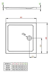 Душовий піддон Radaway Doros C 90 SDRC9090-01 - мініатюра 3