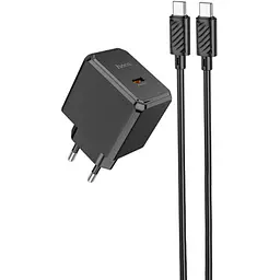 Зарядний пристрій HOCO CS13A Ocean USB-C PD 20 Вт + кабель USB-C — USB-C чорний (6942007603843) - мініатюра 6