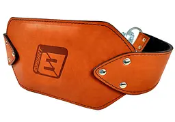 Пояс для обтяжень EasyFit (шкіра) до 250 кг коричневий (EF-DBC-250-BR) - мініатюра 5