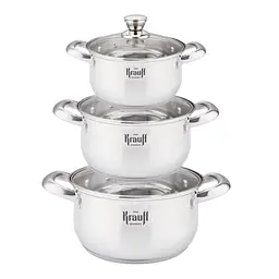 Набір каструль Culinarium 1,7л, 2,5л, 3,4л, 4,5л Krauff + ківш з кришкою - мініатюра 2