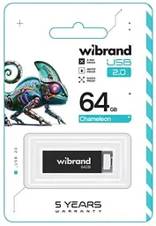 Флеш-накопичувач USB 64Gb Chameleon, Black, USB 2.0 (WI2.0/CH64U6B) Wibrand teh0029091 - мініатюра 2