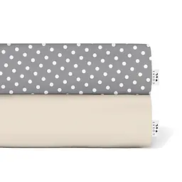 Набір євро простирадло 220х240 BEIGE / DOTS COSAS (4822052057322)