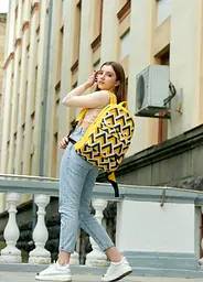 Рюкзак Sambag Zard Apex Жовтий з орнаментом 46 x 28 x 13 см (25018081) - мініатюра 2