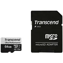 Карта пам'яті Transcend 64GB microSDXC class 10 UHS-I U3 A2 (TS64GUSD340S)