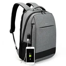 Рюкзак міський офісний Tigernu T-B3516 21л з USB для ноутбука 15.6" Grey (17052) - мініатюра 4