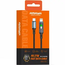 Дата кабель Amaya 111CL Type-C to Lightning 27W (1.2m) Black - мініатюра 2
