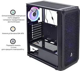 Корпус QUBE SHADOW Black (SHADOW_FCNU3) Без БП - мініатюра 7