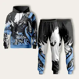 Костюм спортивний худі та штани з 3D принтом DRACON 30989 3XL