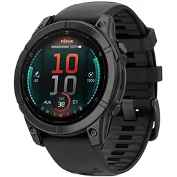 Смарт-часы Garmin Fenix E Черный/Серый с силиконовым ремешком 47мм QuickFit 22 мм