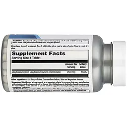 Молібден KAL Molybdenum Amino Acid Chelate 250 мкг 100 таблеток - мініатюра 3