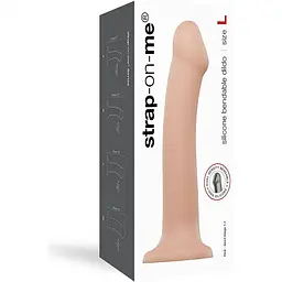 Насадка для страпону Strap-On-Me Dual Density Dildo Flesh L - мініатюра 4