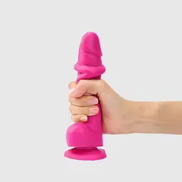 Реалістичний фалоімітатор Strap-On-Me Sliding Skin Realistic Dildo S, 12.8х3.6 см (фуксія) - мініатюра 2
