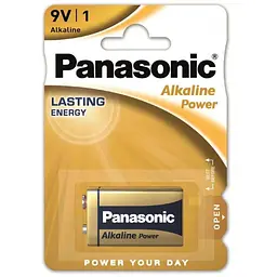 Батарейка Panasonic Крона 6LR61 Alkaline Power * 1 (6LR61REB/1BP)