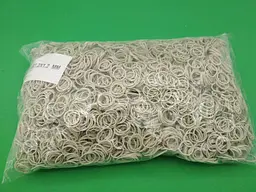 Банківські гумки, Plast, №15, білі, 1,2 мм, діаметр 15 мм, 1 кг, для пакування та в'язання зелені - мініатюра 2