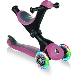 Самокат Globber Go up deluxe lights 5в1, колеса з підсвічуванням, рожевий (646-210) - мініатюра 6