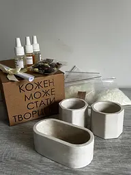 Подарунковий набір для створеня 3х свічок білий