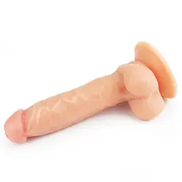 Фалоімітатор LoveToy Ultra Soft Dude 20 см тілесний - мініатюра 6