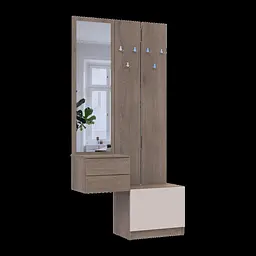 Передпокій Doros Сола 2+3 Канноло/Кашемір ДСП / дзеркало 105х40х215 (42005234) - мініатюра 10