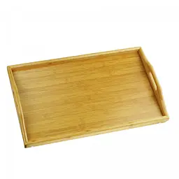 Столик для сніданку з бамбука складний 50×30×24.5 см, піднос для ліжка - мініатюра 5