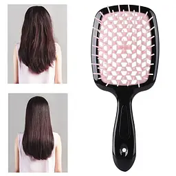 Гребінець щітка для волосся Superbrush Plus Hollow Comb Чорно-рожевий Черно-розовый 86891 - мініатюра 6
