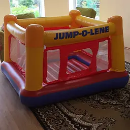 Батут дитячий надувний Intex Jump-O-Lene 174×174×112 см, манеж для стрибків з захисною сіткою, 3–6 років, 54 кг - мініатюра 7