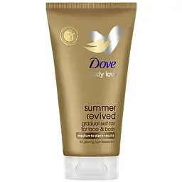 Автозасмага Dove Body Love Summer Revived Крем-лосьйон для обличчя та тіла Від середнього до темного 75 мл (8720181386008)