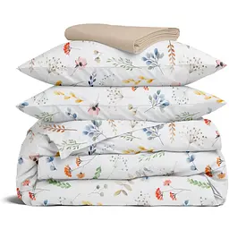Комплект постільної білизни Cosas Botanic charm CS4 Сімейний білий (BotanicCharm_El180x30-12Magnolia_160x2)