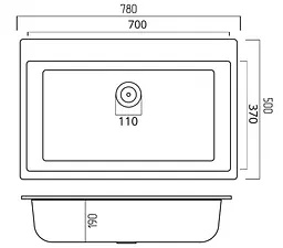 Кухонна мийка Platinum 7850 Bogema топаз (SP000038089) - мініатюра 7