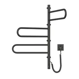 Електрична рушникосушка Navin Fouette 480x800 Sensor з таймером, чорний муар 00-044050-5080, Чорний матовий, Електронний - мініатюра 2
