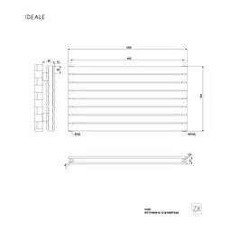 Радіатор дизайнерський Ideale Vittoria H 12 8/544/1000 білий, Білий - мініатюра 3