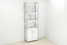Етажерка 4/60 Ferrum-decor Серії Конект із тумбою 179x60x28 Сірий ДСП Білий (FRD-104498) - мініатюра 2