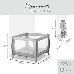 Дитячий манеж Hauck Sleep N Play SQ Nordic Grey (60649-0) - мініатюра 7
