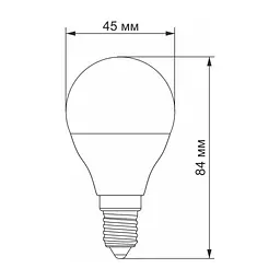Лампочка TITANUM G45 6W E14 3000K (TLG4506143) - мініатюра 3