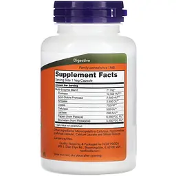 Ензими Now Foods Plant Enzymes ферменти 120 капсул (NOW-02966) - мініатюра 2