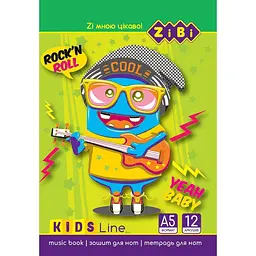 Нотний зошит ZiBi KIDS Line А5 12 аркушів 1 шт. (ZB.1095) - мініатюра 2