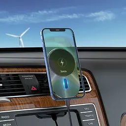 Автотримач Hoco CA91 магнітний з бездротовою зарядкою 15W - мініатюра 4