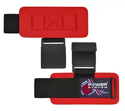 Гаки для тяги на зап'ястя Power System PS-3310 Hardcore Hooks Black/Red (PS-3310_Black-Red) - мініатюра 2