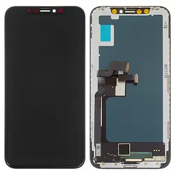 Дисплей для iPhone X, чорний, з рамкою, , (TFT), YOUDA