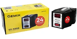 Стабілізатор напруги Gemix GX-500D 500VA, 350W, входное напряжение 140-260V, 2.3 кг, LCD 350 Вт (GX-500D) - мініатюра 5