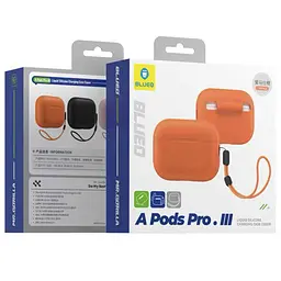 Силіконовий футляр Liquid silicone для навушників AirPods Pro 3 Orange Blueo teh0029212 - мініатюра 2