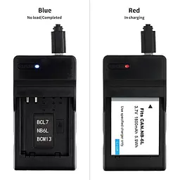 USB-зарядний пристрій NB-6L для камери Canon PowerShot SX530 HS, SX610 HS, SX710 HS, SD1200 IS, SD1300 IS, S120 IXY 10S IXY 30S - мініатюра 4