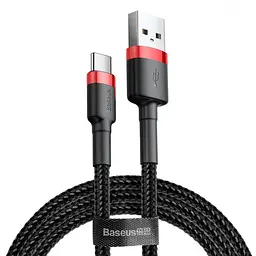 Кабель Baseus cafule Cable USB For Type-C 3A 1M Red + Black