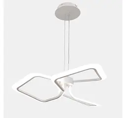 Компактна біла дизайнерська LED люстра на 3 рамкові плафони Artlight 2406-3DS-WH - мініатюра 5