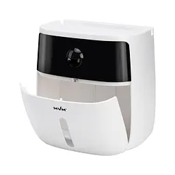 Тримач для туалетного паперу МВМ My Home BP-16, клейкий, білий з чорним (BP-16 WHITE/BLACK) - мініатюра 2