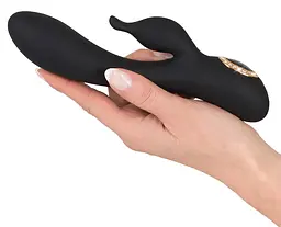 Вібратор-кролик Cleopatra Rabbit 19.7 см чорний - мініатюра 2