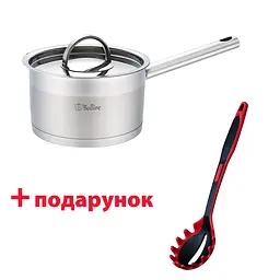 Ковш с крышкой CATANIA BOLLIRE 16 см 1.8 л + Подарок Ложка для спагетти BR-3806 BOLLIRE