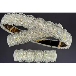 Півісна люстра кільця Linisoln 1533-50*40*30 FG метал, акрил, круги 50-40-30 см, LED-стрічка, 80 Вт - мініатюра 3