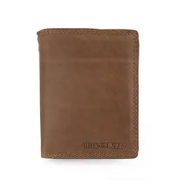 Чоловічий шкіряний гаманець Hill Burry 6401HB рудий без застібки