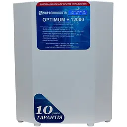 Стабілізатор напруги теристорний Укртехнологія Optimum LV 12 12000 Вт 220 В стабілізація 95-220 12 ступенів