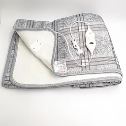 Електропростирадло електро грілка електричне простирадло ковдра electric blanket150*160 см 120 Вт картата сіра - мініатюра 2